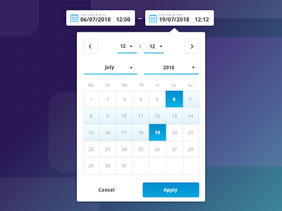 Date Picker button calendar design gradient icons ui ux web