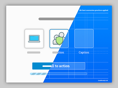 The Leadformly Blueprint design flat illustration ui vector web