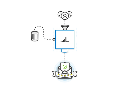 Improving Lead Quality flat illustration ui ux vector web