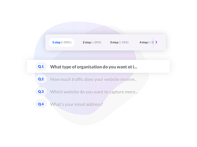 Question and step tracking design flat form icon illustration process table ui vector web