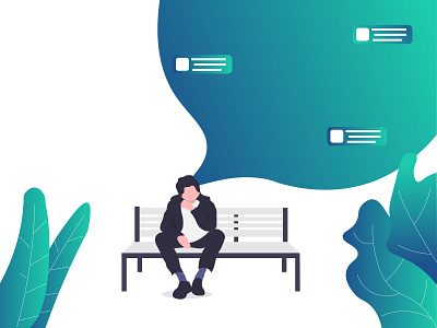 a Thinker adobe adobe illustrator architecture art custom illustration design flat design gradient illustration ui ux vector web