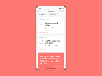 Goals planner app app design application clean ui goals interaction interaction design minimal modern planner task list task manager to do app to do list ui ui ux