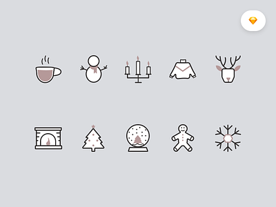 Winter Icons christmas christmas icons freebie icon icon bundle icon set outline outline icons ui ux winter winter icons