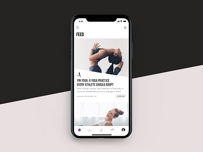 Matriarc app feed fitness ios11 iphone mobile sports ui ux wellness women yoga