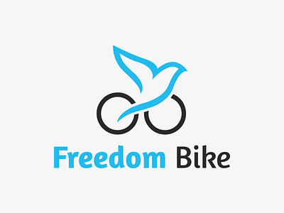 Freedom Bike Logo bike bird brand design free freedom logo
