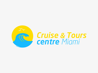 Cruise & Tours centre Miami Logo cruise design logo miami summer tour tourism travel