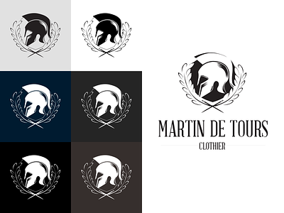 Martin De Tours Logo brand identity branding clean clothing logo suits