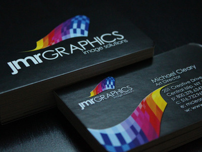 Jmr Business Cards brand identity business card clean colorful graphic design logo modern print design