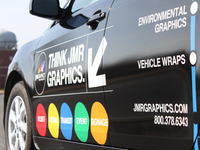 Jmr Graphics Car Side brand identity car clean colorful graphic design large format modern new york print design vehicle vehicle wrap wrap