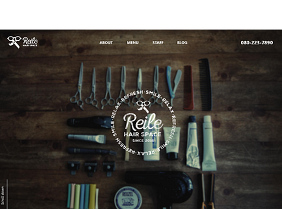 Hairshop Landing Page graphic design logo ui webdesign