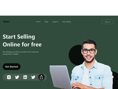 Fiverr Modern Landing Page UI/UX