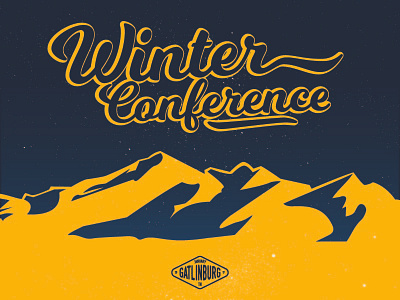 Winter Conference Post Cards card design graphic illustrator post