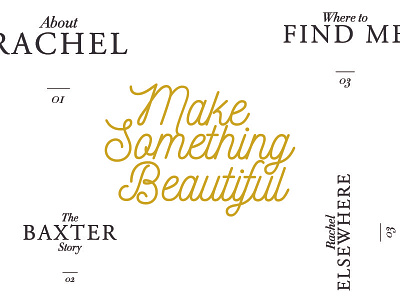 Make Something Beautiful | rachbaxter.com buttons icons logo web website