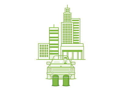 Illustration of these little posts car city illustration posts
