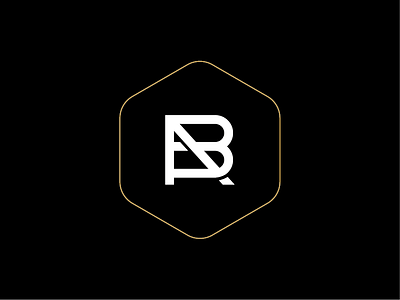Monogram BR illustration lettering logo monogram type