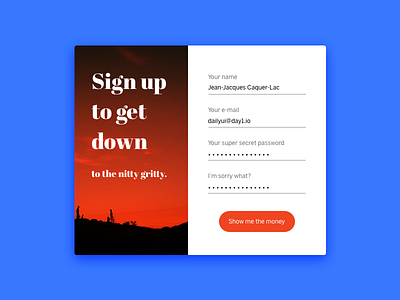 Daily UI: 01 Sign up