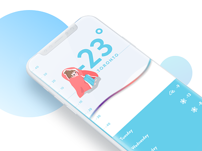 Daily UI #037 - Weather app canada cold daily freezing iphonex toronto ui weather user interface
