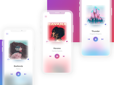 Daily UI #009 - Music Player app daily ui graphic interaction music playlist ui uiux ux