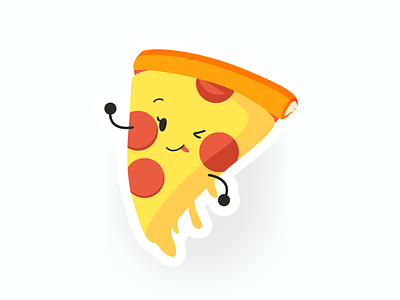 Pizza Sticker dancing food fun icon illustration pizza playoff sticker stickermule yum