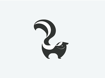 Skunk animal geometric graphic icon iconography illustration logo skunk