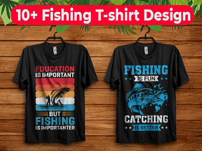 Fishing T-shirt Design Bundle