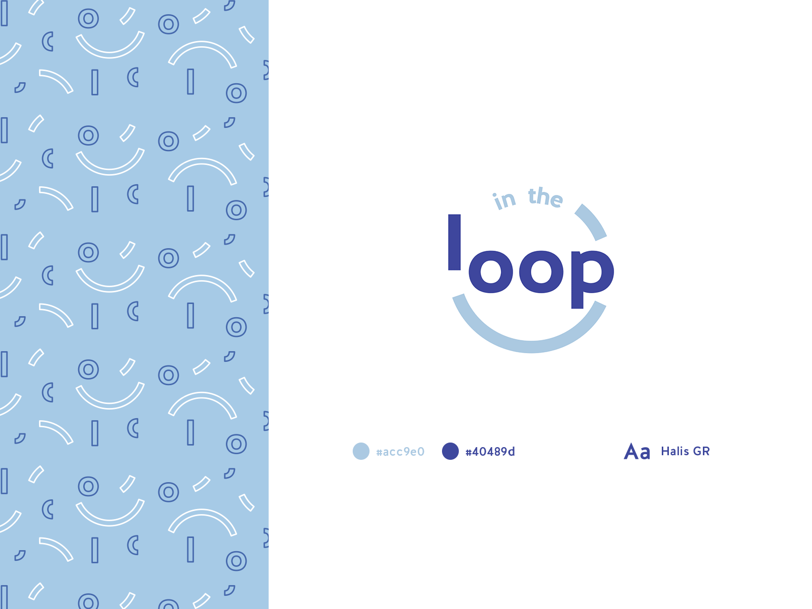 In The Loop branding animated logo blue branding business card gif letterhead logo pattern podcast press kit skating visual identity