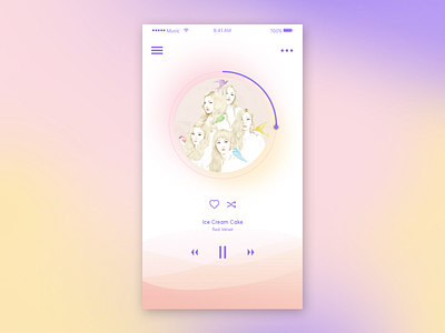 009 Daily UI — Music Player app colors daily100 dailyui music page player simple ui web
