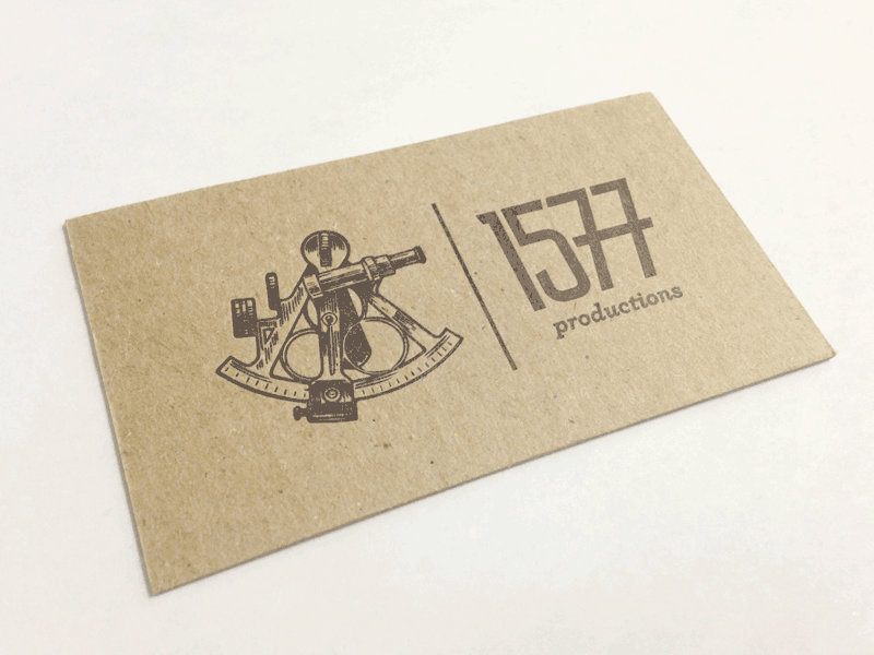 1577 Business Card 1577 business card letterpress logo sextant