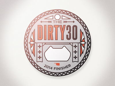 Dirty 30 Medal adventure race award bottle opener dirty 30 medal oklahoma