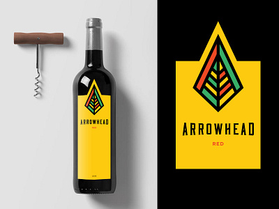 Arrowhead Red arrowhead label native american oklahoma wine