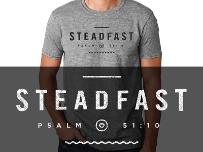 Steadfast grey heart psalms scripture shirt steadfast