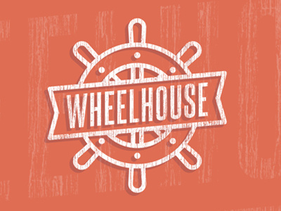 Wheelhouse logo anchor banner branding identity logo nautical ship steering wheel wheelhouse