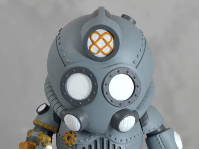 Cog Painted Prototype cog diver mask mould nautical prototype rivals steampunk toy urban vinyl