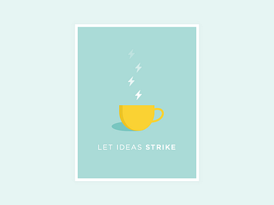 Coffee Bolts coffee flat mug poster typography