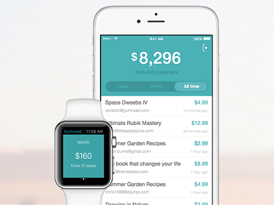 The Gumroad Dashboard App app apple clean gumroad ios iphone iwatch minimal mobile