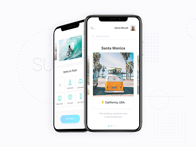 Travel app (Surfing) california iphone x mobile app surf surfing travel app