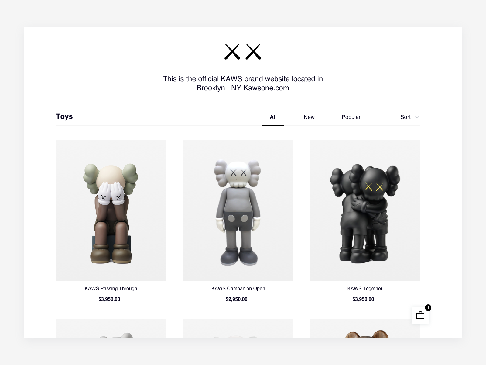 KAWS — Online store by Tim Pleiko-Izik 🚀 on Dribbble