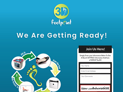 3D Foot Print Landing Page | Website | UI Design