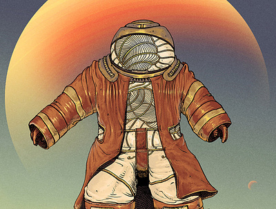 Sandwalker animation character character design desert nft planet sand sandwich sky steampunk wind