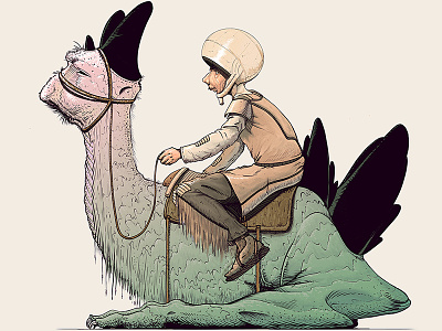 The Nomad animal armor camel character desert design helm moebius monster nomad rider sci-fi soldier
