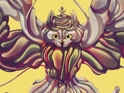 Owl abstract desktopography owl surreal wallpaper