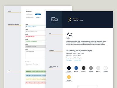 Workstream X Style Guide jared hill style guide system ui ux design visual workstream