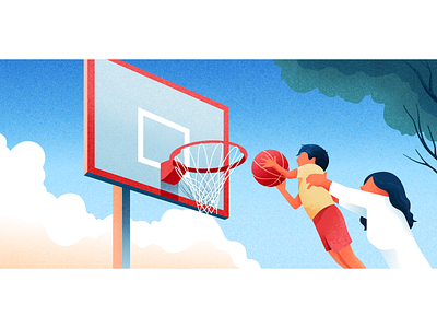 Shooter 🏀 character child colors illustration material noise vector