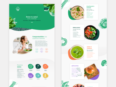 Web design healthy restaurant design logo ui web design
