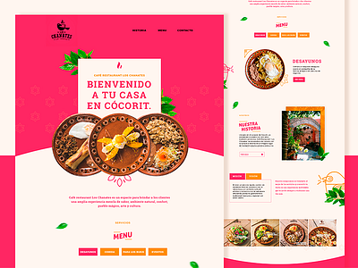 Web design: Los Chanates design editorial layout mexican food mexican restaurant traditional web design