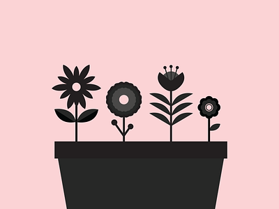 flower pot design illustration vector