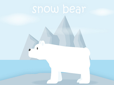 Snow Bear - Illustration Design adobe illustrator arctic bear illustration lka nishdlive polar bear snow snow bear snowbear