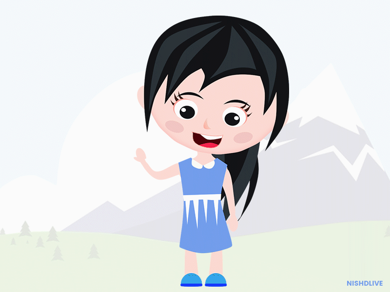 Character Design animated character animated girl animation baby girl character cute girl gif girl girl animation nishdlive