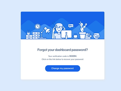 Forgot your password? email design blue dashboard design email illustration interactive password product product design ui ui ux ui design