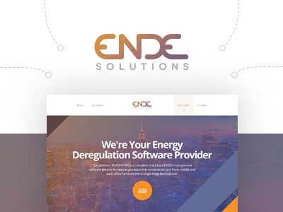 Ende Solutions landing page ui web web design website